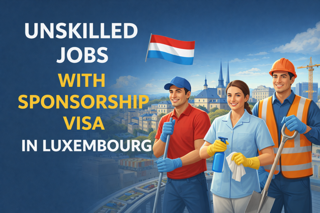 Unskilled jobs with sponsorship visa in Luxembourg