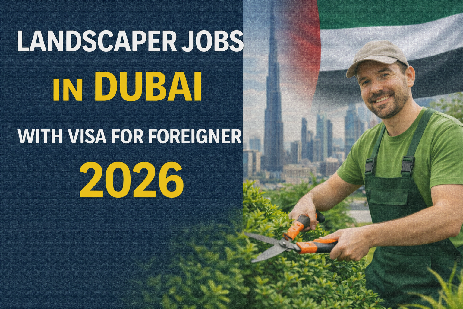 Landscaper Jobs in Dubai with Visa for Foreigner 2026